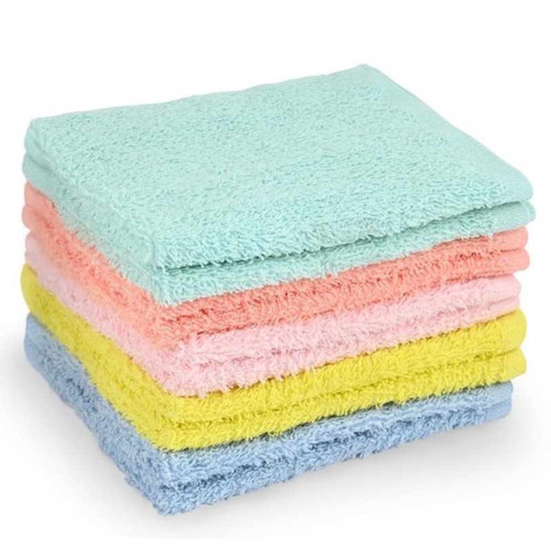 Crystal Ridge 100% Cotton Premium Wash Cloths, 12"x12", 10 Pack, Soft Feel, Absorbent Multipurpose Towels for Bathroom, Kitchen and Gym. Face & Body Washcloths, Bar Towels (10, Pastel)
