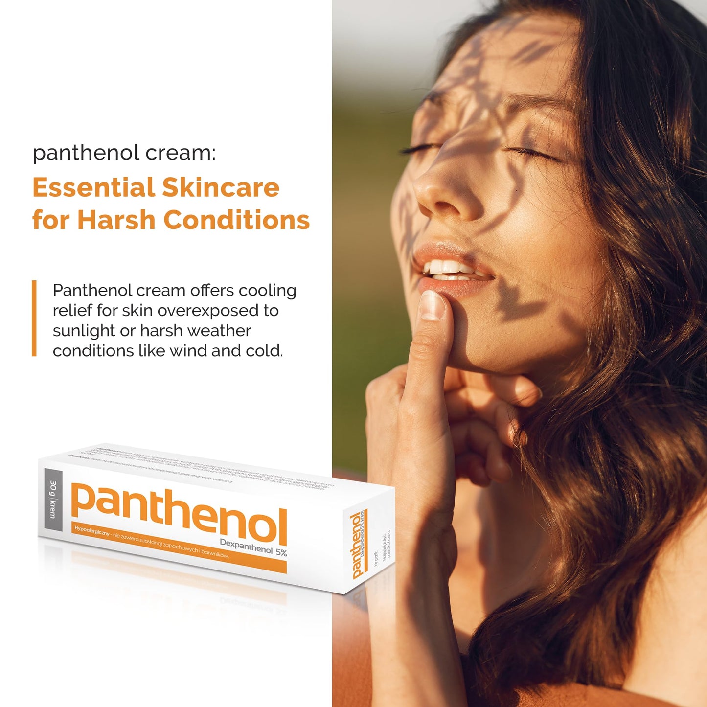Panthenol - Cream, Ideal for Sun-Exposed or Weather-Affected Skin, Moisturizes Dry Skin, Nutritional Skincare for Soft and Sensitive Skin - 30g