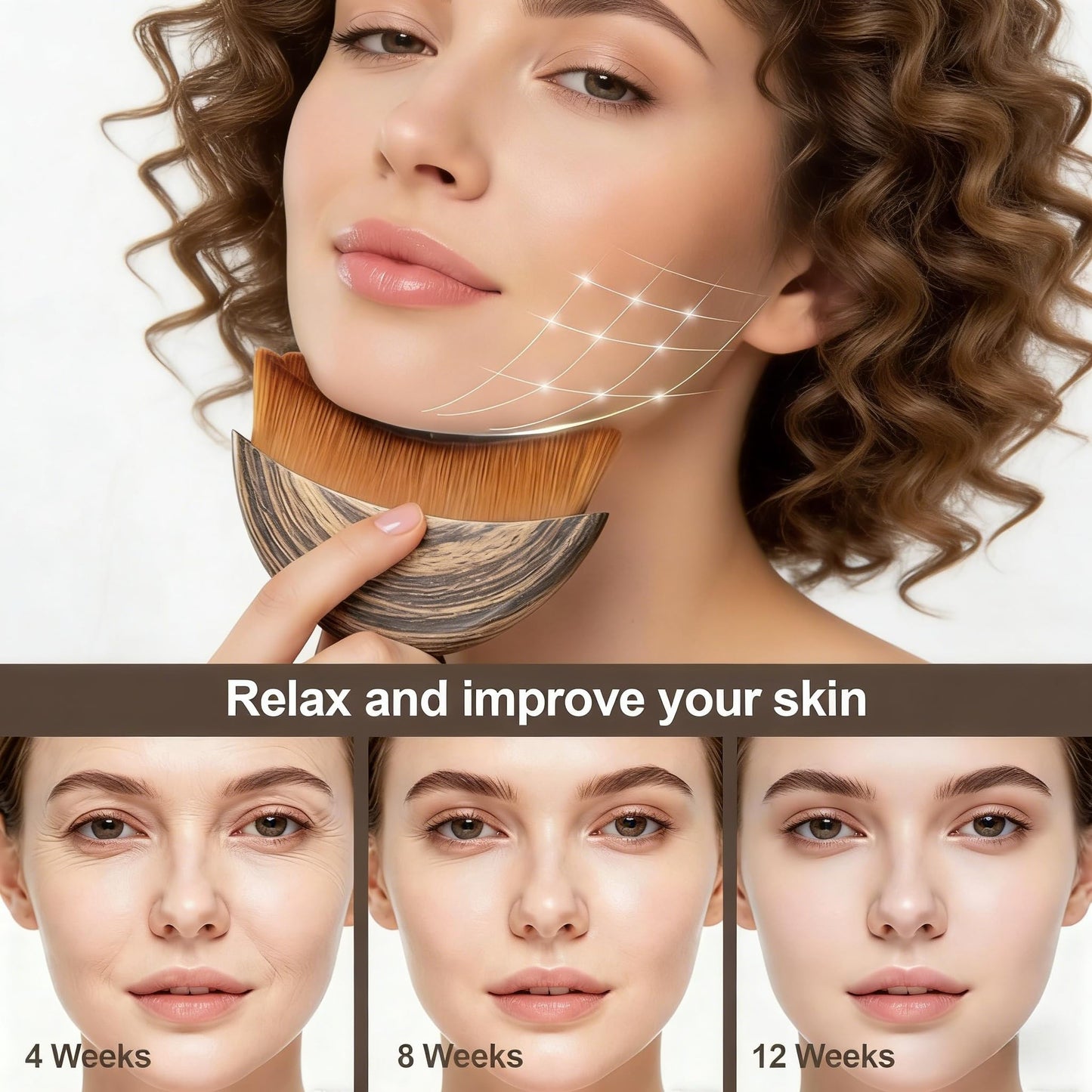 2-Pack Lymphatic Contour Face Brush, Lymphatic Drainage & Contour Face Massage Brush Set for Gua Sha, Puffiness Reduction, Glowing Skin, Gentle Daily Facial and Body Massage Tool