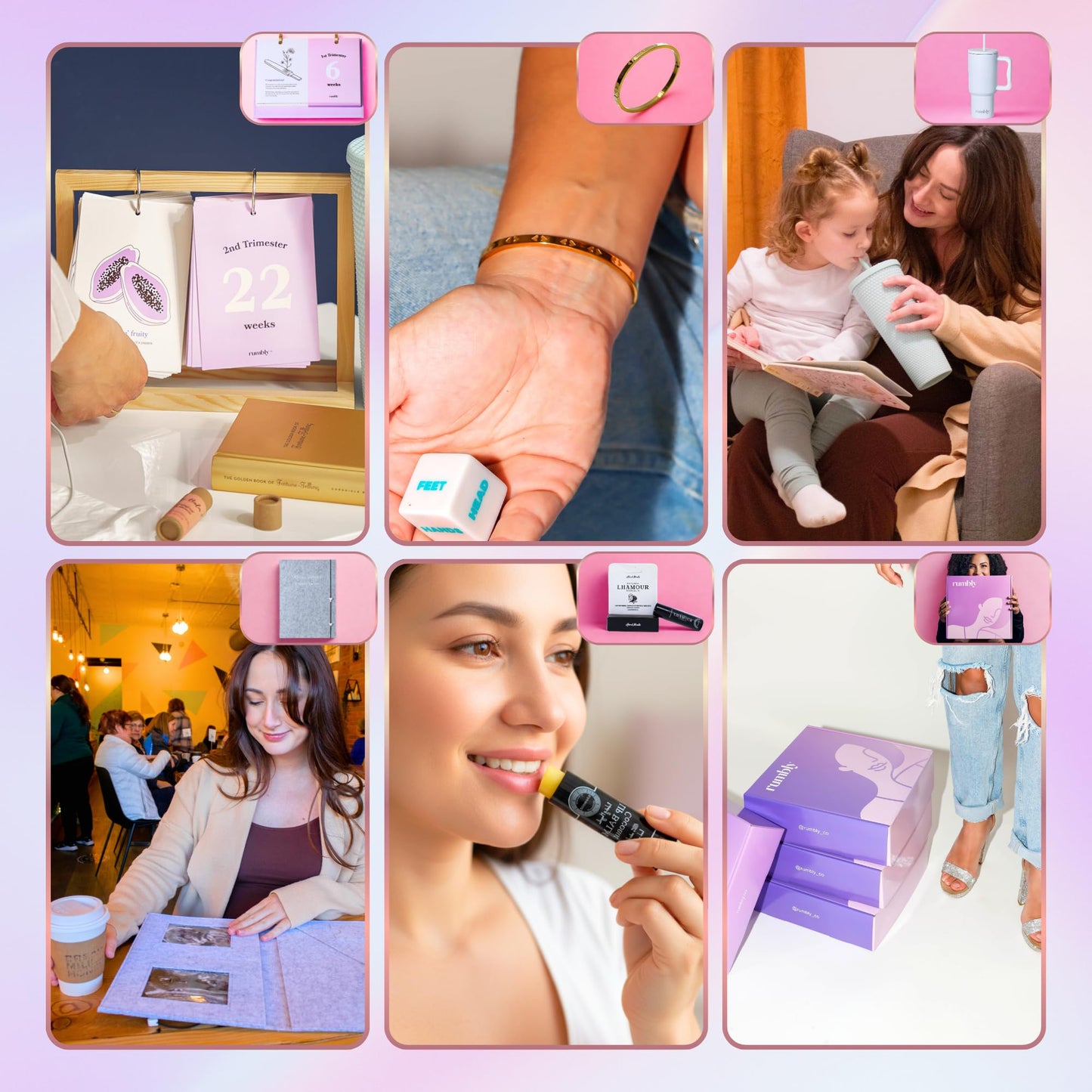 Rumbly 1st Trimester Mom-to-Be Essentials Box - Pregnancy Gifts for Expecting Mom - Care Package with Essential New Mommy Items & Pregnancy Must-Haves - First Trimester