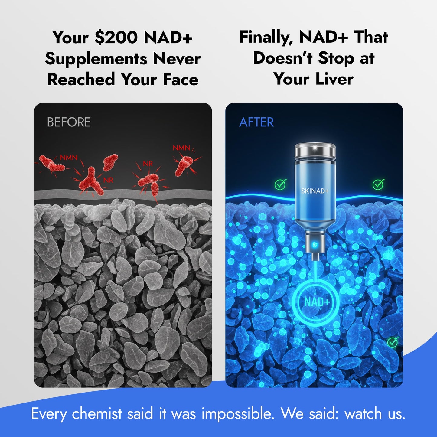 SKINAD+ Liposomal NAD+ Face Serum with Glutathione, CoQ10 & Niacinamide