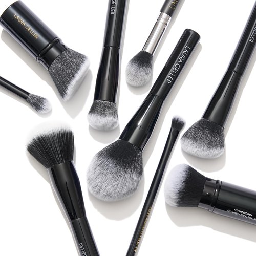 LAURA GELLER NEW YORK Angled Blush Brush with Black Wooden Handle & Dense Bristles for Makeup Application