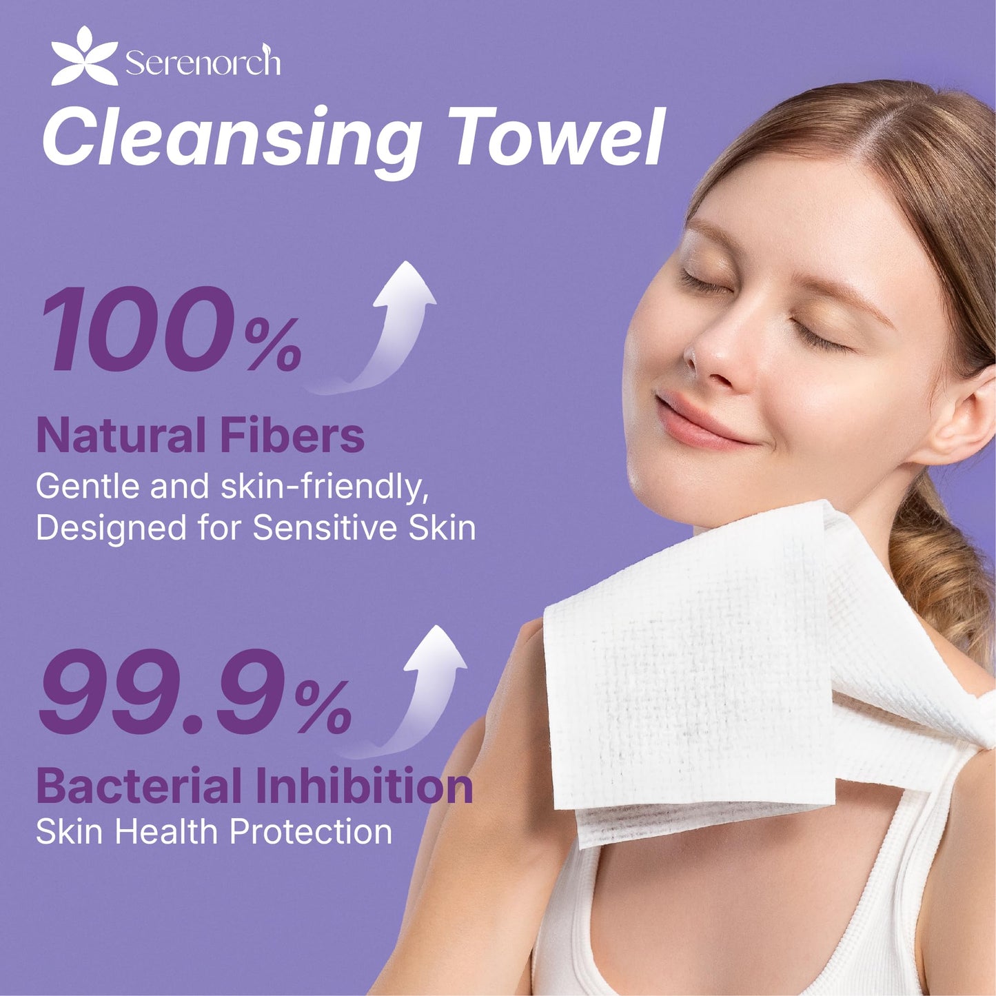 Serenorch Disposable Face Towels XL, 600 Count