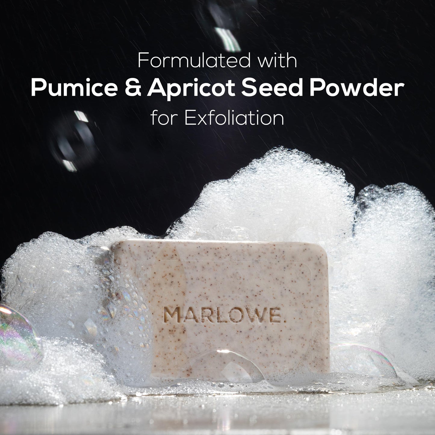 MARLOWE. Body Scrub Soap, Exfoliating Soap Bar, Santal, 7 oz (3 Bars)