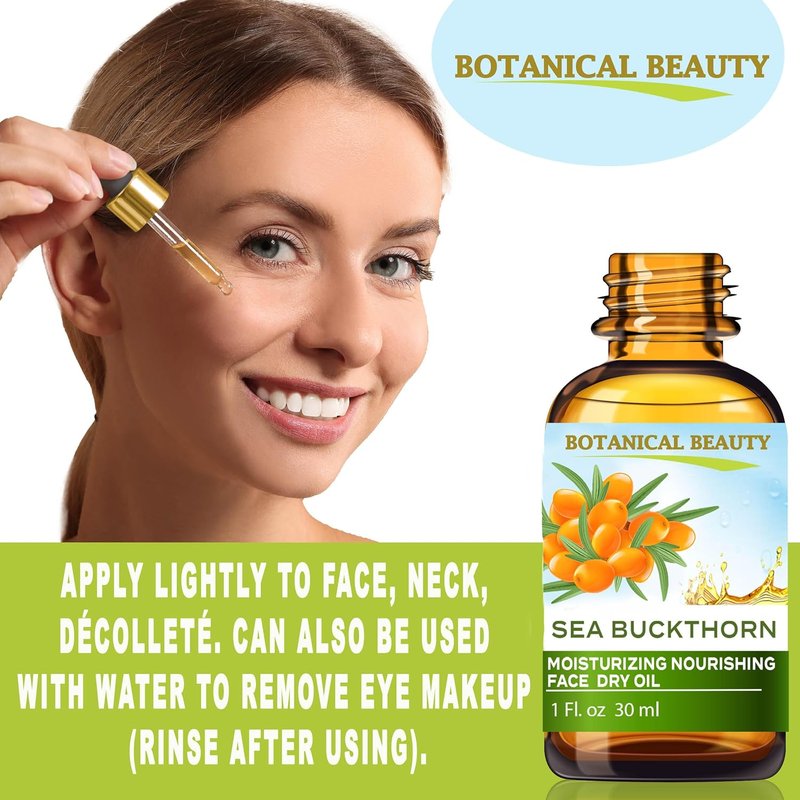 Sea Buckthorn Face Oil - 100% Natural Moisturizing & Nourishing Blend | 1 Fl Oz (30 ml)