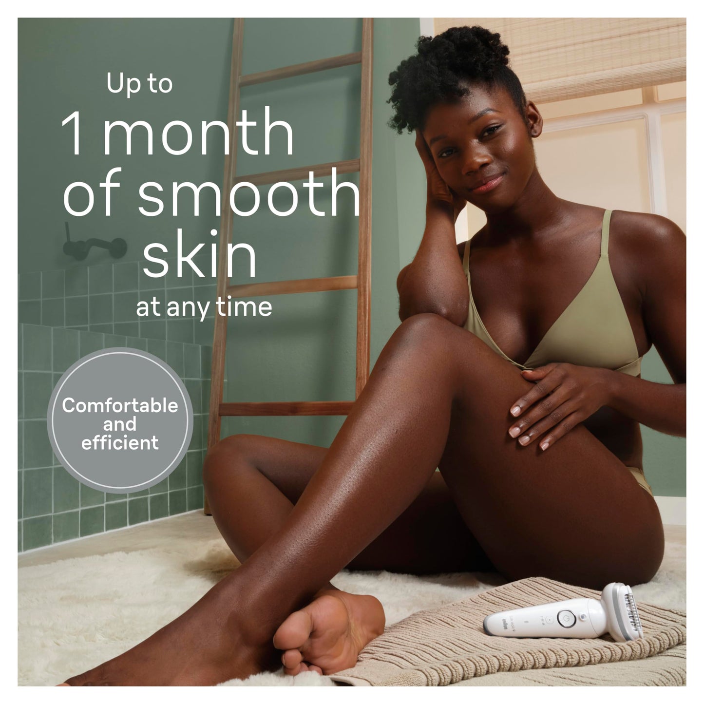 Braun Silk-épil 9 Epilator, Pivoting Head, Wet and Dry, Includes Body Trimmer, Shaver Head and Trimmer Comb,SES9-441