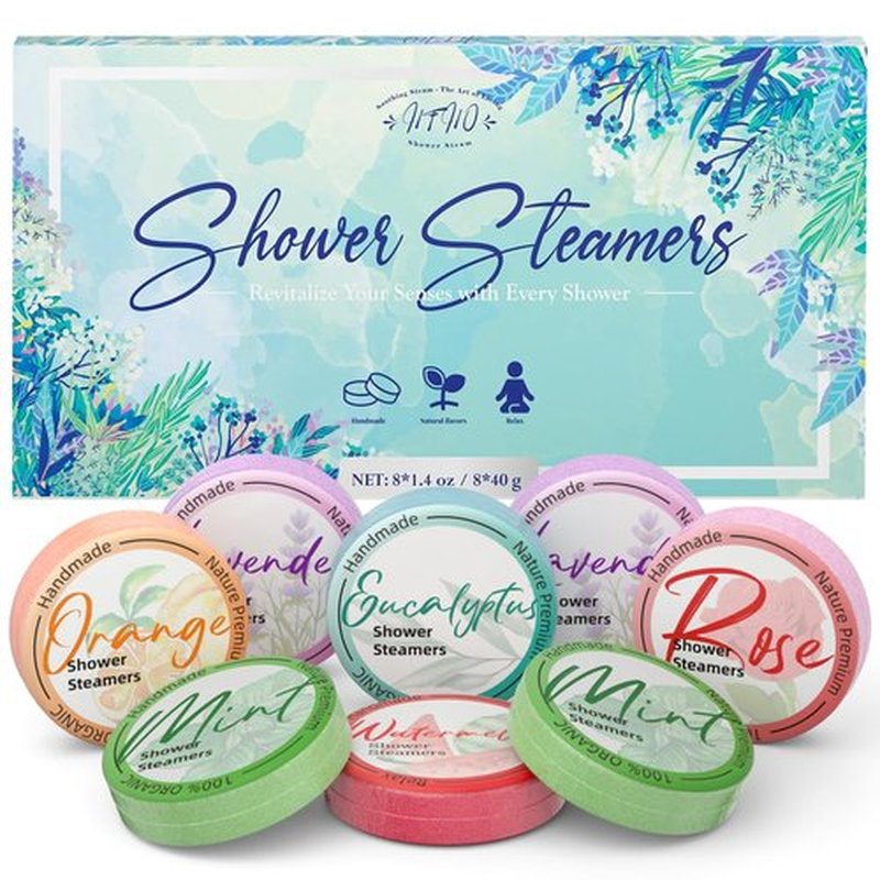Shower Steamers Aromatherapy 8 PACK - Gifts for Women, Shower Bombs with Essential Oils, Self Care and Stress Relief Stocking Stuffers, Relaxation Birthday Gifts for Women and Men