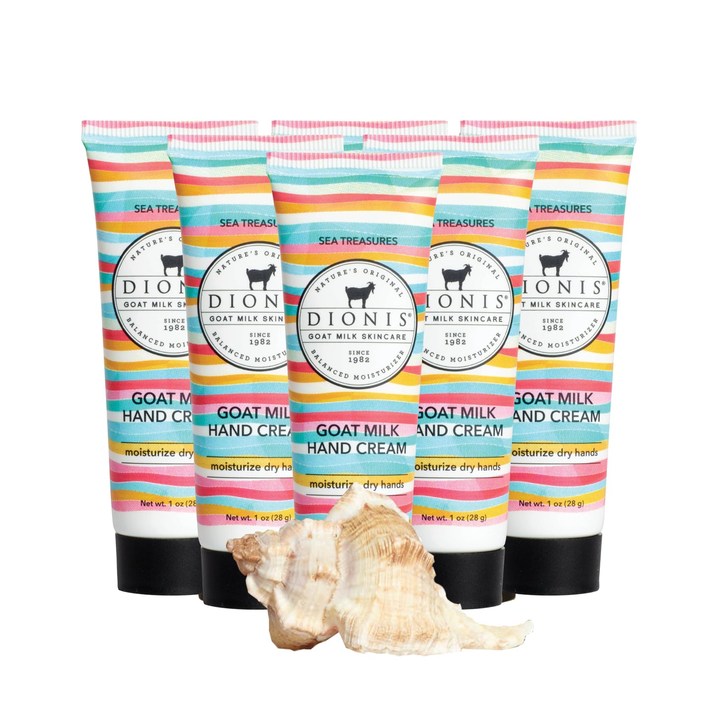 Dionis Goat Milk Hand Cream, Sea Treasures, 1 oz, 6 Pack