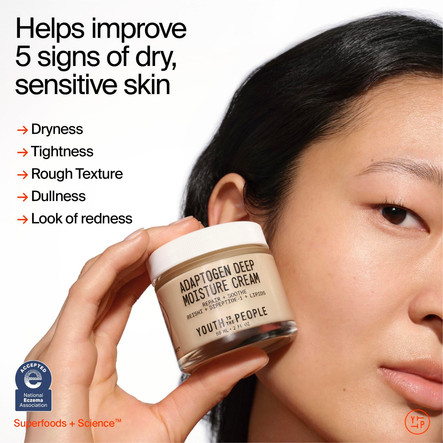 Youth To The People Adaptogen Skin Repairing Peptide Face Cream (2 oz)