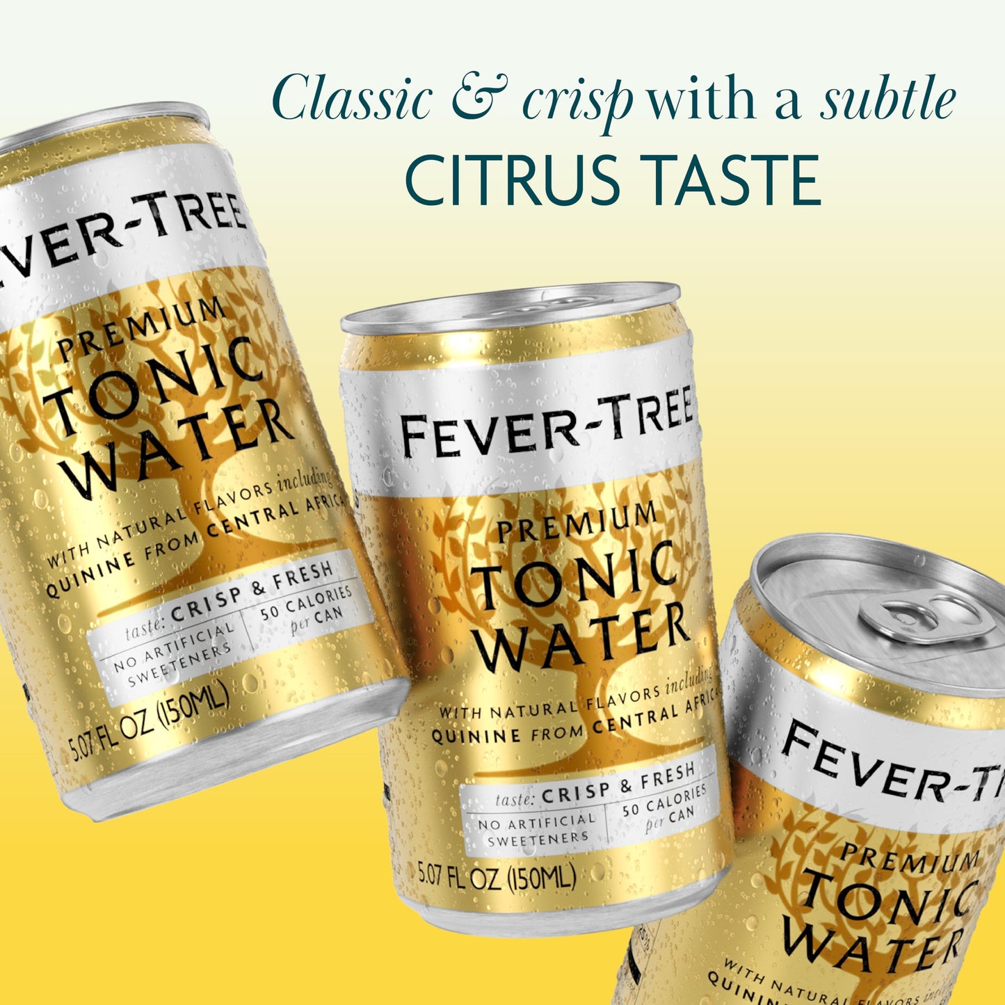 Fever-Tree Tonic Water – Premium Mixer for Cocktails and Mocktails, 24 x 5.1 Cans – Naturally Sourced, Non-GMO