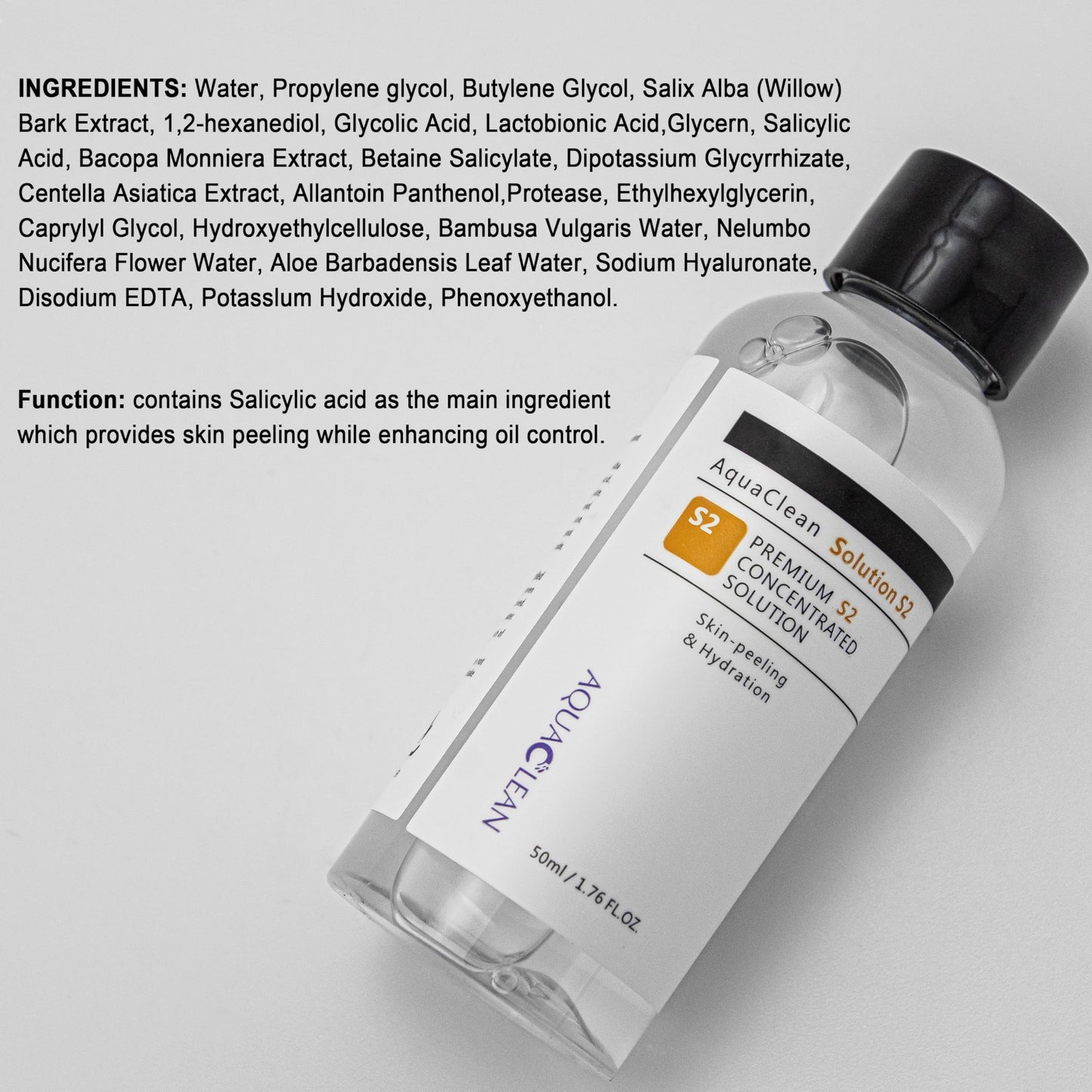 Aqua Peeling Facial Serum 1.76fl.oz Deep Cleaning Liquid Oxygen Liquid Water Cleaning Disinfectant to Use for Facial Machine Elitzia ETLB245 ETQY1104 Set Of 3 Bottles