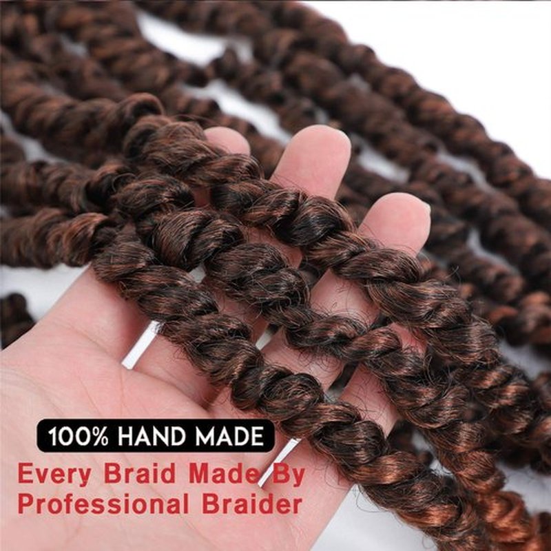 Karida Passion Twist Hair 24 inch, 6 Packs Passion Twist Crochet Hair Pre Looped, Pre Twisted Passion Twist Curly Crochet Hair For Black Women (24 Inch, T350#)