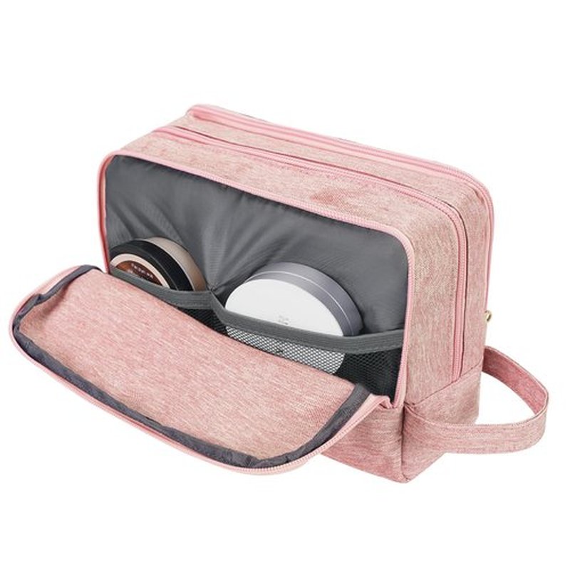 Toiletry Bag for Men Hanging Dopp Kit Water Resistant Shaving Bag Small Toiletry Bag for Traveling (Denim Pure Pink)