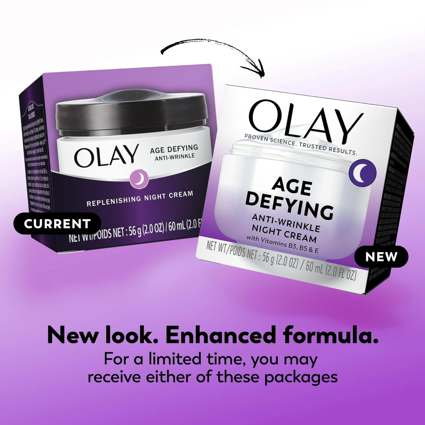 Olay Age Defying Anti-Wrinkle Night Cream, 2 Ounce (Pack of 2)