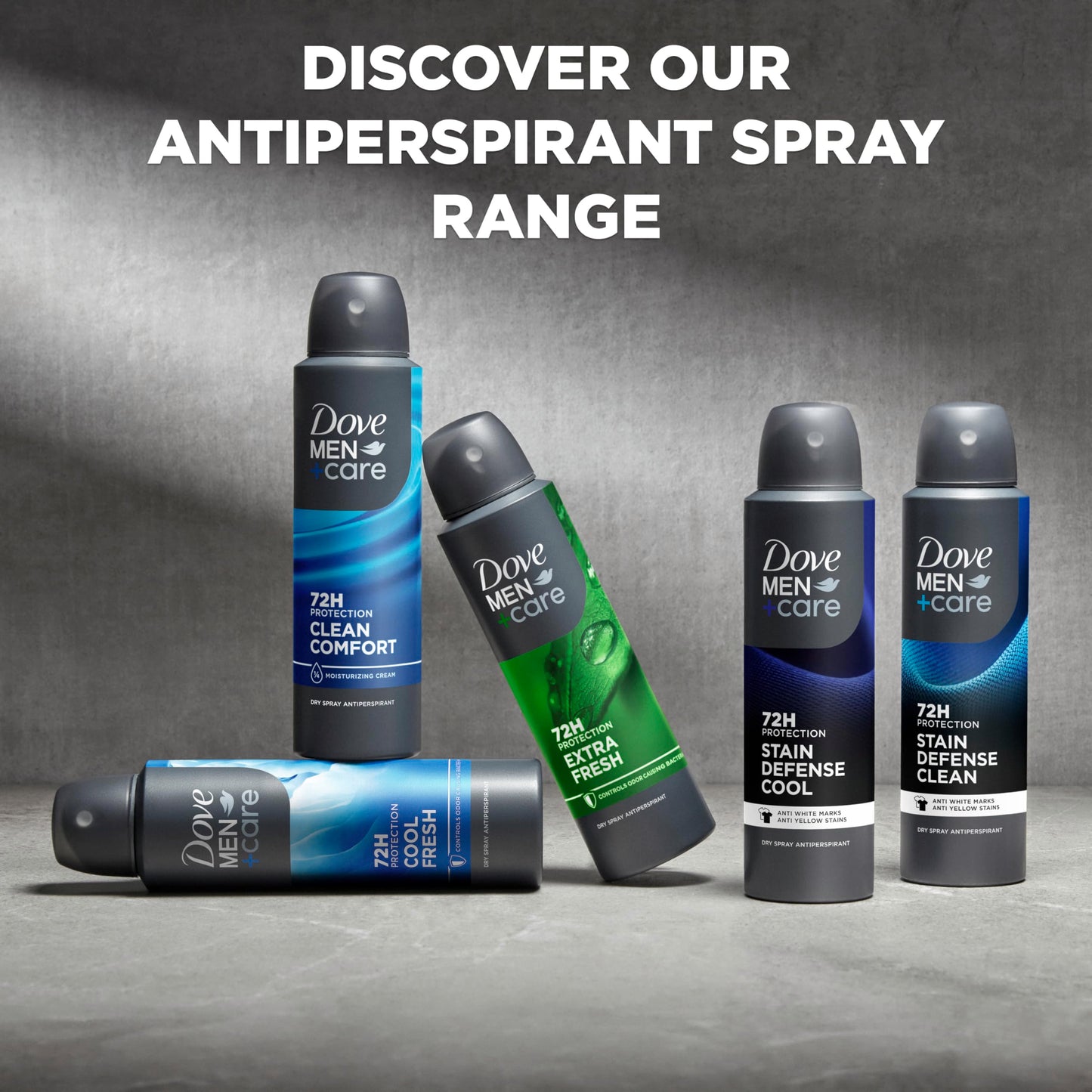 DOVE MEN + CARE Dry Spray Antiperspirant Cedarwood + Tonka 4 Count 72H Protection with a Plant-Based Moisturizer 3.8 oz