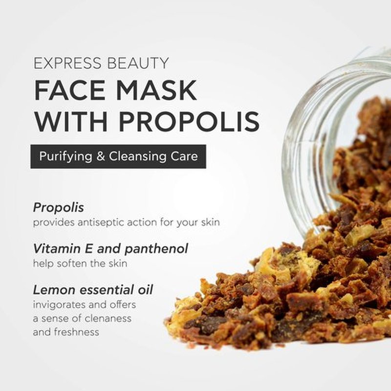 APIVITA Express Beauty Face Mask with Propolis & Charcoal & Green Clay - Purifying, Oil Balancing & Antiseptic Care for Oily to Combination Skin Prone to Acne- 12 Packettes x 0.27 Fl Oz