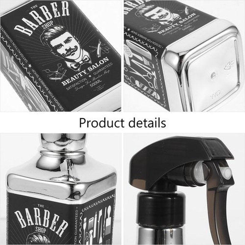 Spray Mist Bottle Hair Spray Bottle Retro Whisky Squirt Bottle Novelty Water Sprayer Hairdressing Barber Mist Salon Hair Tools Home Gardening Plants Water Sprayer 500ml Silver