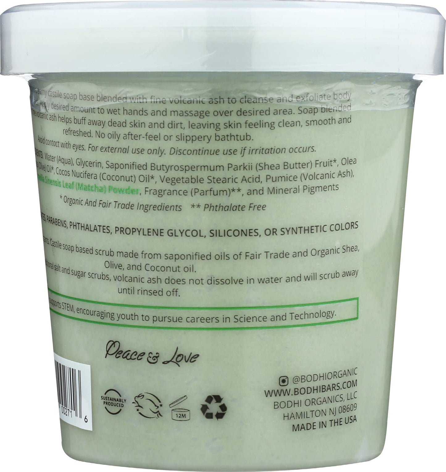 BODHI HANDMADE SOAP White Tea Ginger Whipped Soap, 14 OZ