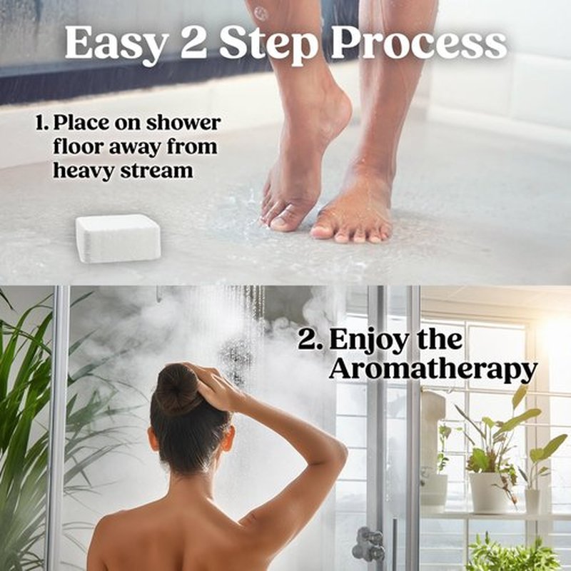 Citrus Shower Steamers Aromatherapy for Women- USA Made - Shower Bombs Aromatherapy for Women, Vapor Shower Tablets Aromatherapy, Menthol Shower Scent Steamers Cold and Flu, Organic Shower Steamer