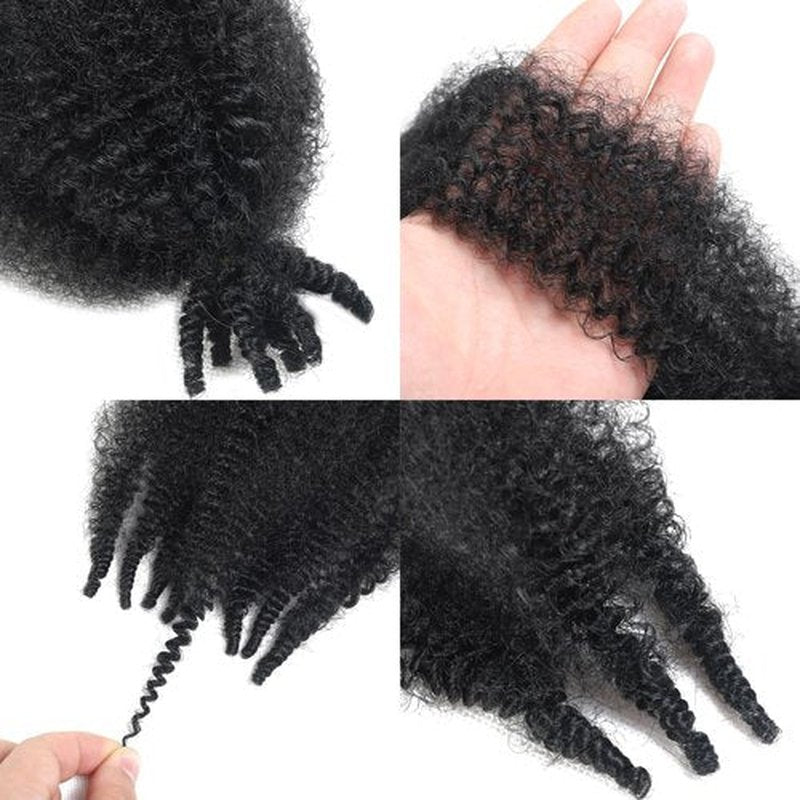 14 Inch Marley Twist Braiding Hair 3 Packs Pre Separated Springy Afro Twist Hair Pre Fluffed Kinky Twist Hair for Braids Marley Crochet Hair Extensions (T1B/30/27)