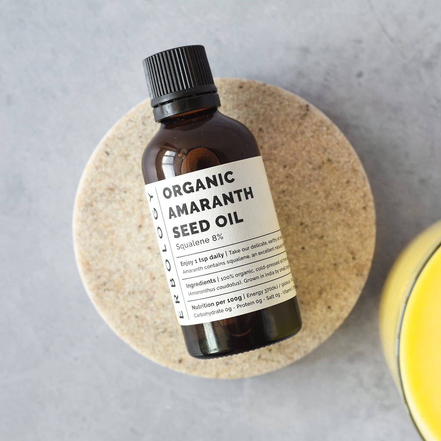 Erbology Organic Amaranth Oil 1.7 fl oz - Cold-Pressed - Rich in Squalene (8%) and Vitamin E (580% RI) - Regenerate and Nourish - No Additives or Preservatives - Sustainably Sourced - Vegan - GMO-Free