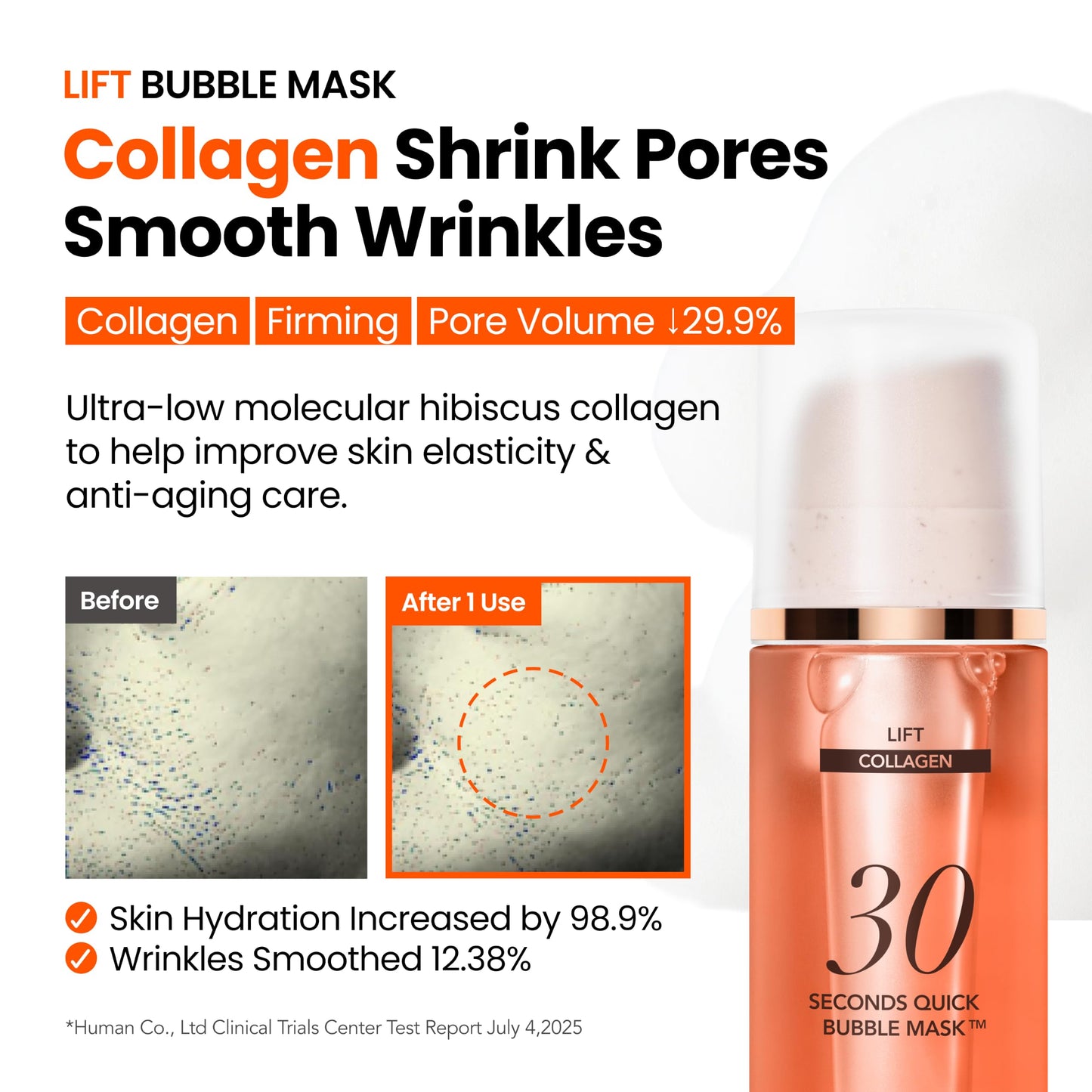 MENOKIN Glass Skin Full Set (5-in-1) 30 Seconds Quick Bubble Mask (Lift, Bright, Clear, Moisture, Repair) Firming, Brightening, Soothing, Moisturizing, Anti-Aging, Korean Face Mask, 3.21 fl oz Each