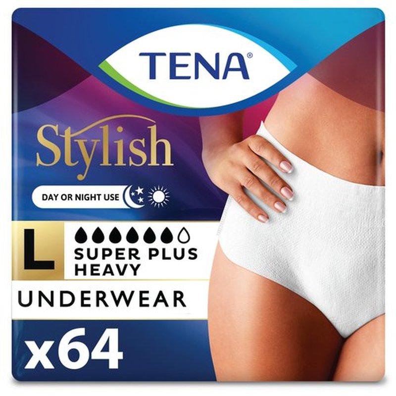 TENA Super Plus Incontinence Underwear for Women, Heavy Absorbency, X-Large, 1 Pack-14 count