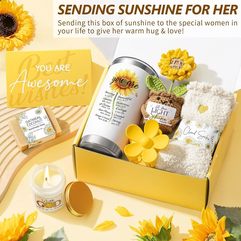 Christian Gifts for Women - Inspirational Sunflower Faith-Based Gift | Perfect for Easter, Birthdays & Special Occasions