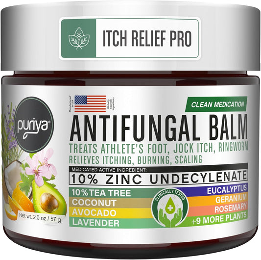 Antifungal Cream for Skin Fungus - Extra-Strength Treatment for Athletes Foot, Jock Itch & Ringworm | Tea Tree Oil Relief