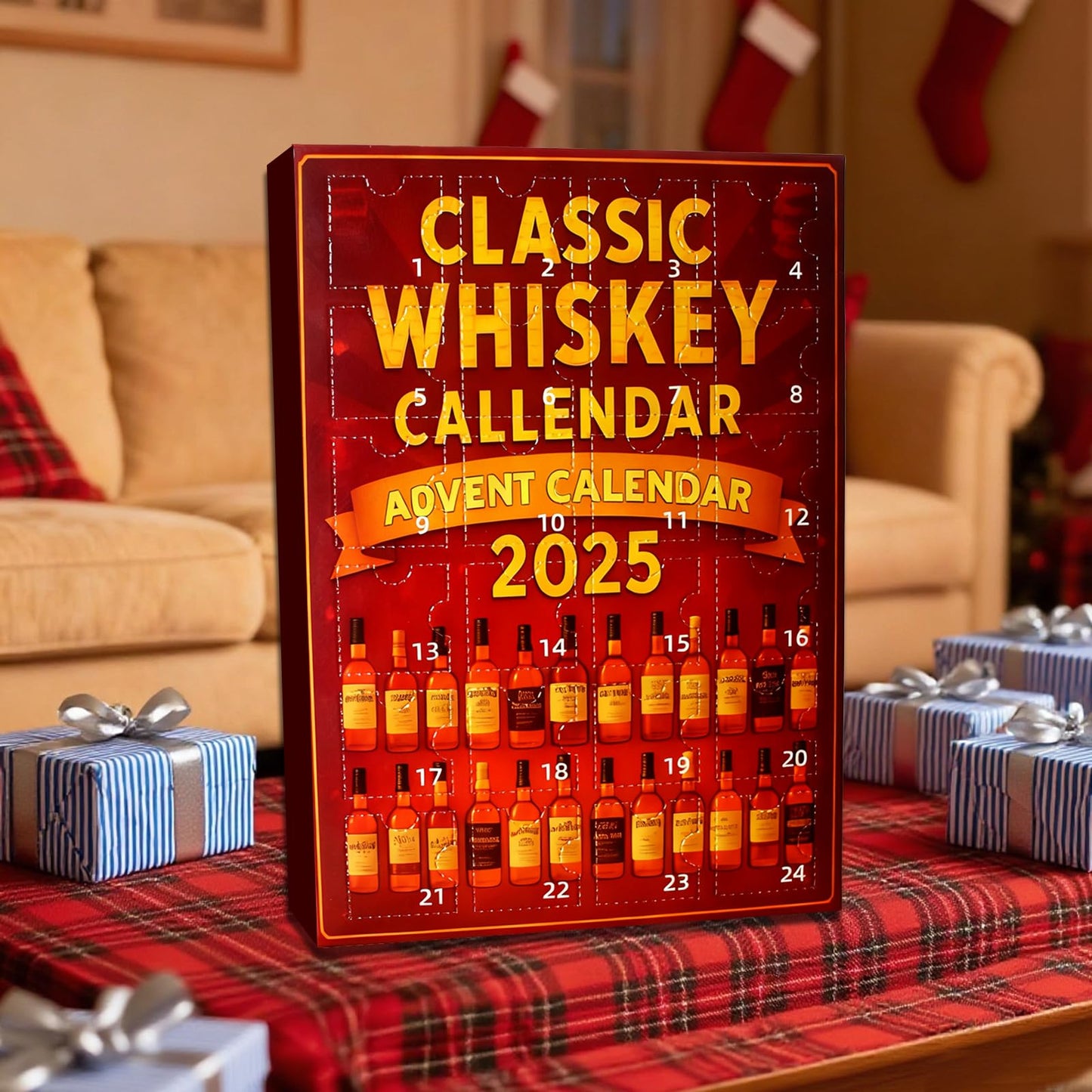 Whiskey Advent Calendar,24-Day Whiskey-Themed Countdown A Daily Tasting Journey Through the World Flavors of Whiskey (Brown)