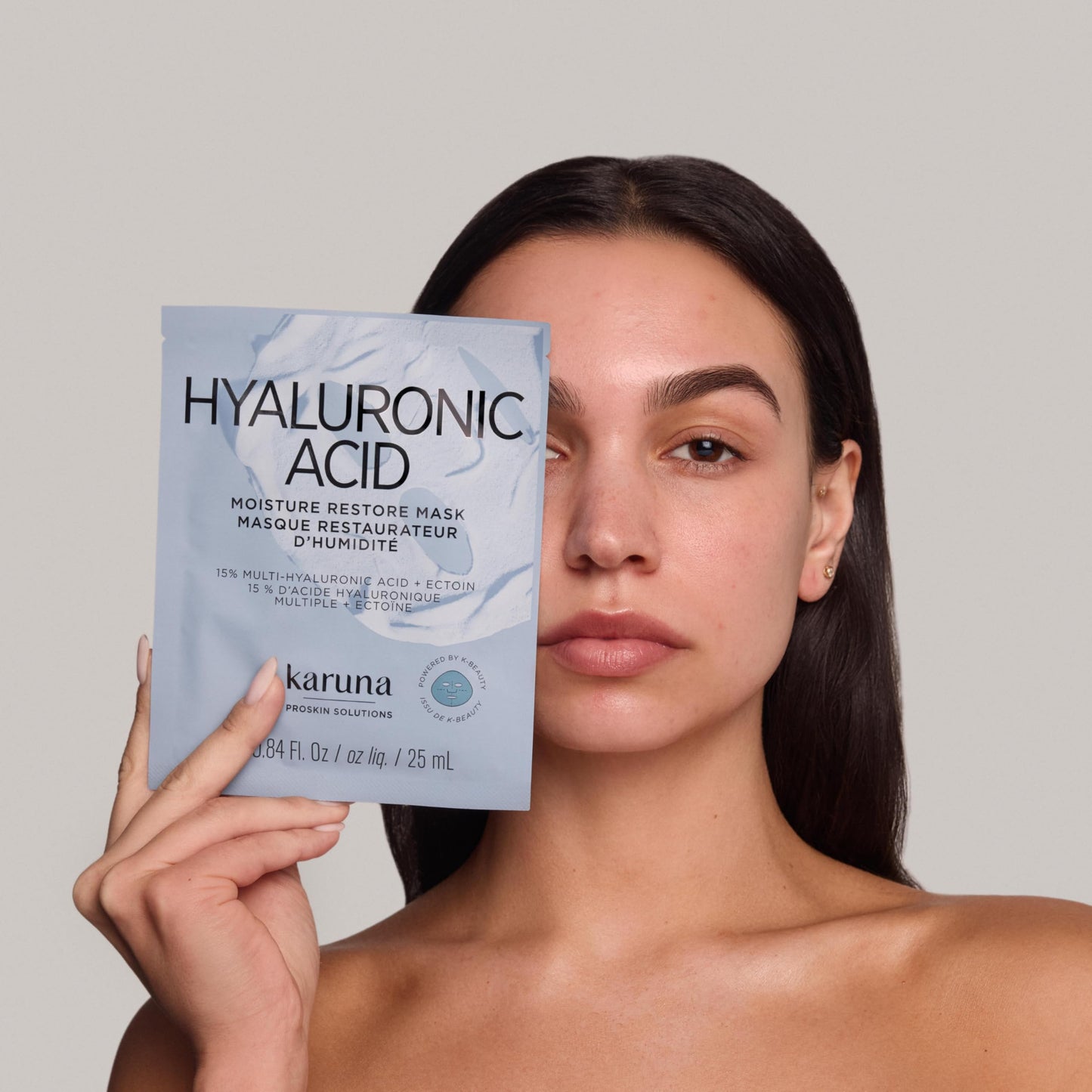 Karuna Hyaluronic Acid Pro Face Mask 2-Pack - K-Beauty Hydrating Sheet Masks with 15% Multi-Hyaluronic Acid, Ectoin, 5% Niacinamide & Panthenol - Biodegradable Japanese Cotton Hydration Treatment