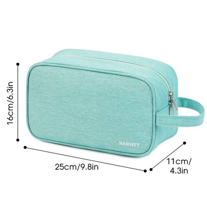 Narwey Travel Toiletry Bag for Women Traveling Dopp Kit Makeup bag Organizer for Toiletries Accessories Cosmetics (Mint Green)