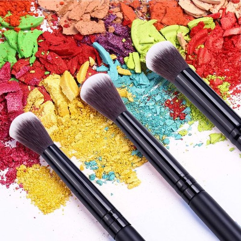 MSQ Eye Makeup Brushes 12pcs Eyeshadow Makeup Brushes Set with Soft Synthetic Hairs & Real Wood Handle for Eyeshadow, Eyebrow, Eyeliner, Blending(Black without bag)