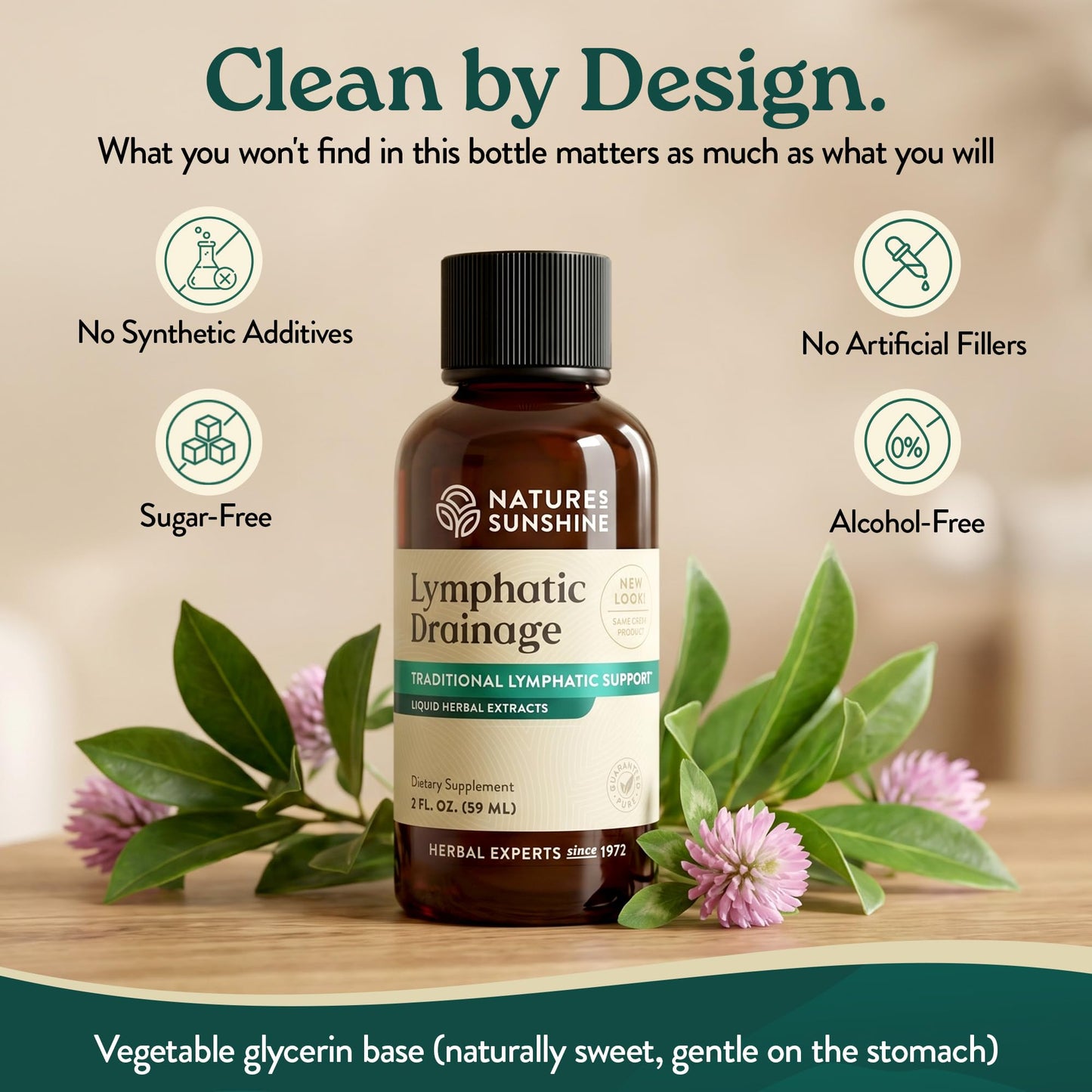 Nature's Sunshine Lymphatic Drainage Drops with Cleavers Extract - 60 Serv.
