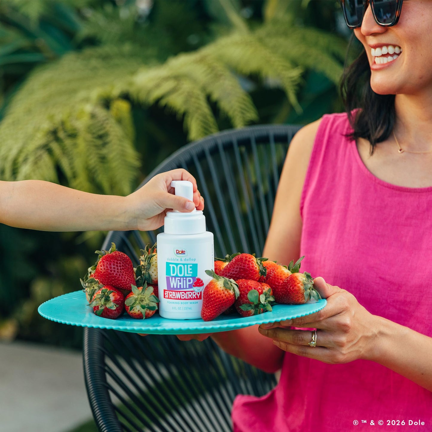 Dabble & Dollop Dole Whip® Strawberry Foaming Body Wash 2-Pack - Natural Origin Scent, Gentle Body Wash for Kids, Toddlers & Family, Sensitive Skin, Sulfate & Paraben Free (8 fl oz, Pack of 2)