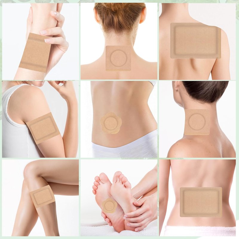 Castor Oil Pack Wraps - 60 Disposable Self-Adhesive Organic Cotton Pads for Belly Button, Stomach & Joints | Leak-Proof & Breathable Design