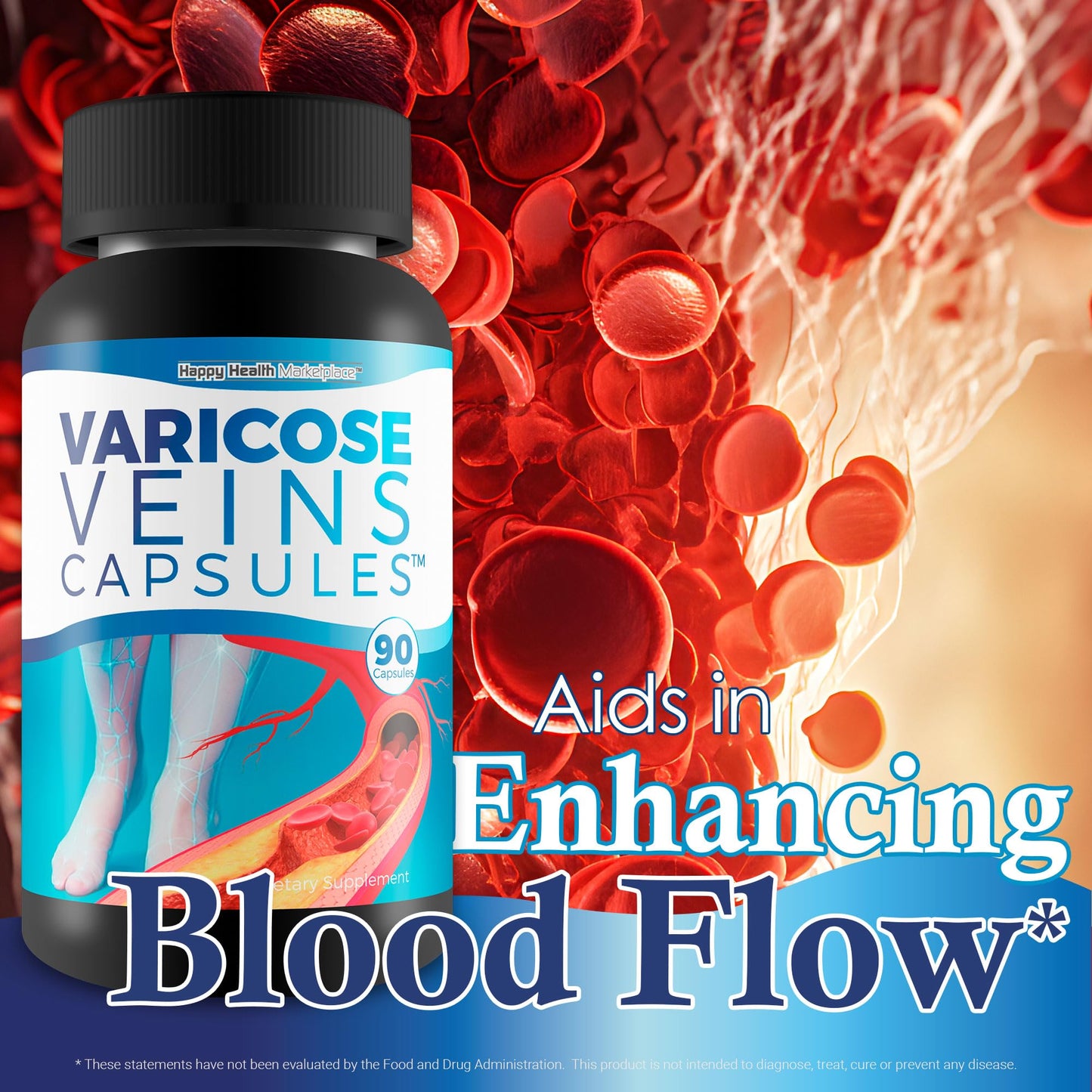 Varicose Veins Capsules - Our Best Natural Varicose Veins Treatment - Varicose Vein Supplement Anti Varicose Veins Women - Herbal Varicose Veins Treatment for Legs - Herbal Remedies for Varicose Veins
