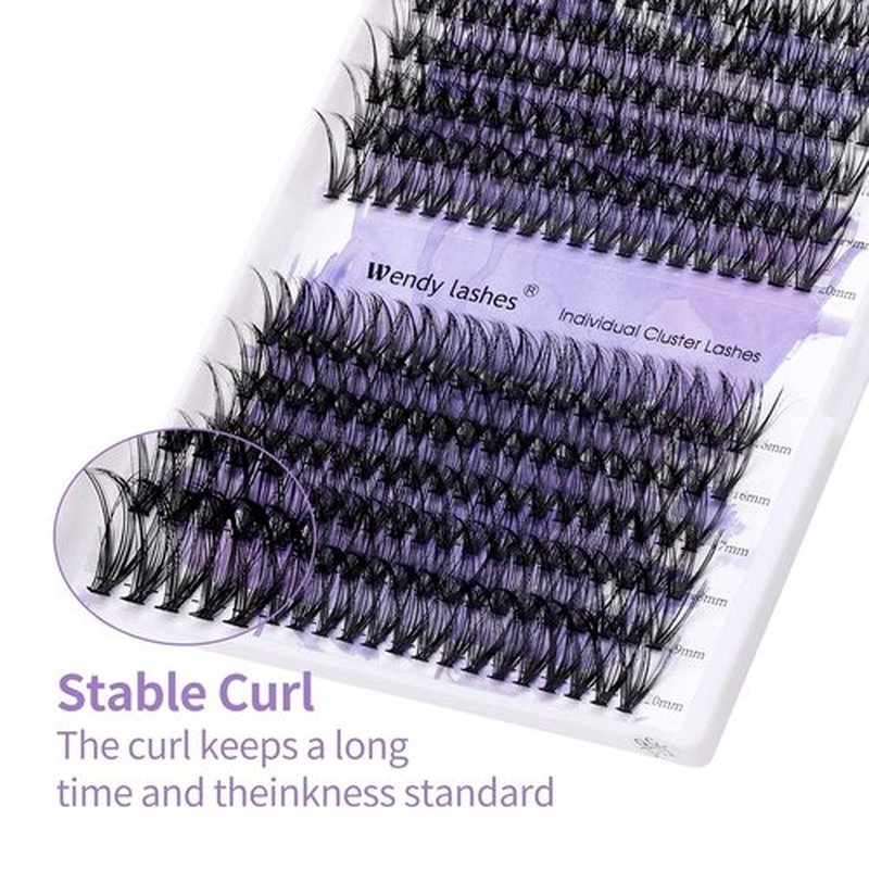 Individual Cluster Lashes 30D/40D Mixed Natural Eyelash Clusters C/D Curl 0.07mm Matte Black Soft 16-20mm DIY Individual Eyelashes Cluster Lashes Extension By Wendy Lashes (30/40D-D,16-20mm Mixed)