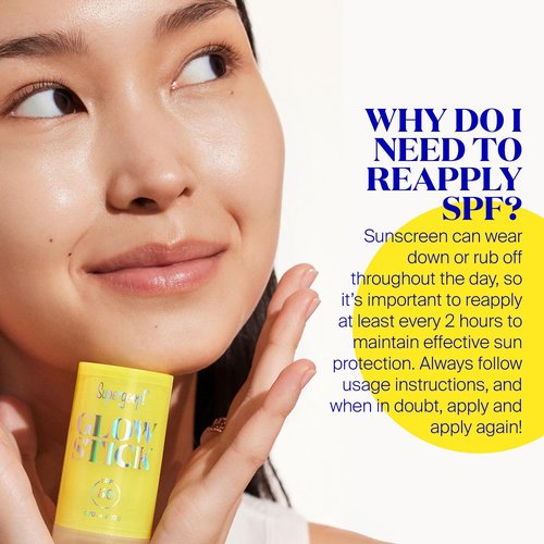 Supergoop! Glow Stick - 0.7 oz, Pack of 2 - SPF 50 PA++++ Dry Oil Sunscreen Stick for Face & Body - Hydrates for a Healthy Glow - Mess Free, Travel Friendly