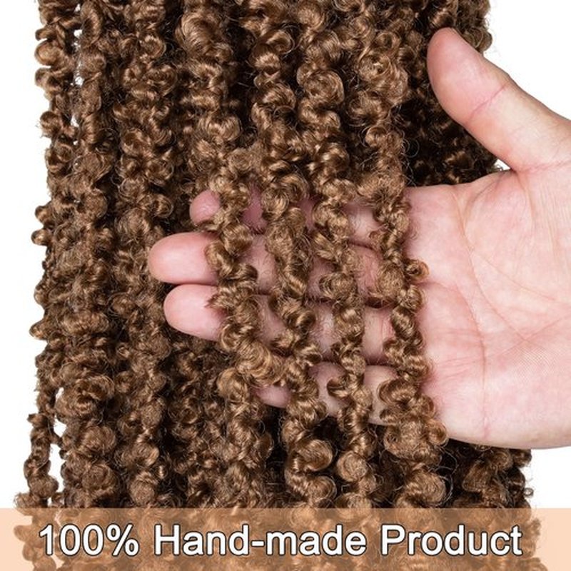ZRQ 30 Inch Butterfly Locs Crochet Hair 2 Packs Blonde Distressed Faux Locs Crochet Braids, Pre looped Handmade Goddess Soft Locs 27 Crochet Locs Braids for Women(2Packs,27#)