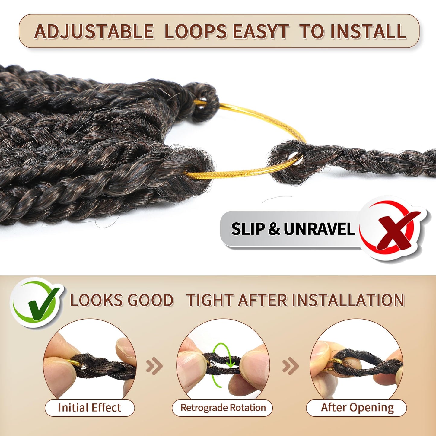 Karida Goddess Box Braids Crochet Hair 12 Inch, 9 Packs Boho Box Braids Crochet Hair for Black Women, Pre Looped Bohemian Crochet Braids With Curly Ends (12 Inch, T30#)