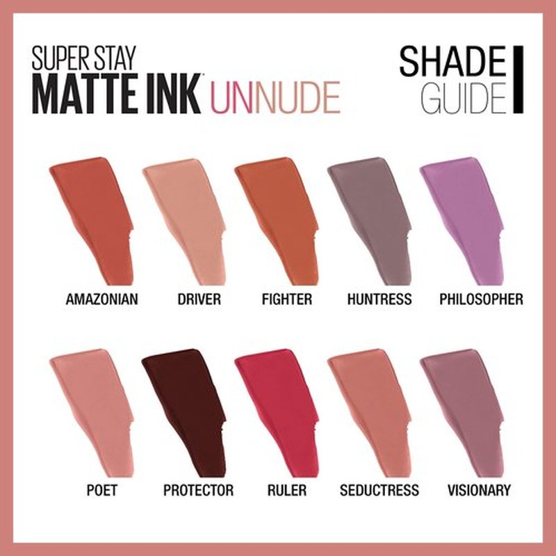 Maybelline New York Superstay Matte Ink Un-nude Liquid Lipstick, Poet, 0.34 Fluid Ounce (Pack of 2)