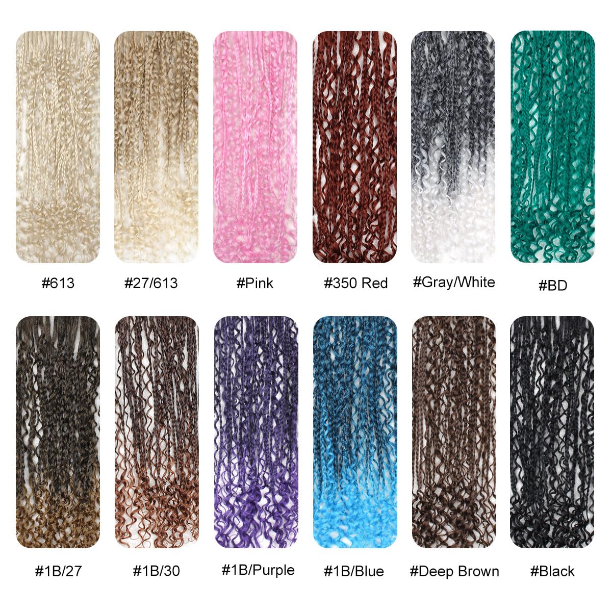 24 Inch Boho Clip in Dreadlock Hair Extensions 10Clips 40 Strands Synthetic Handmade Soft Clip In Dreads Extensions for Women,1B/Blue