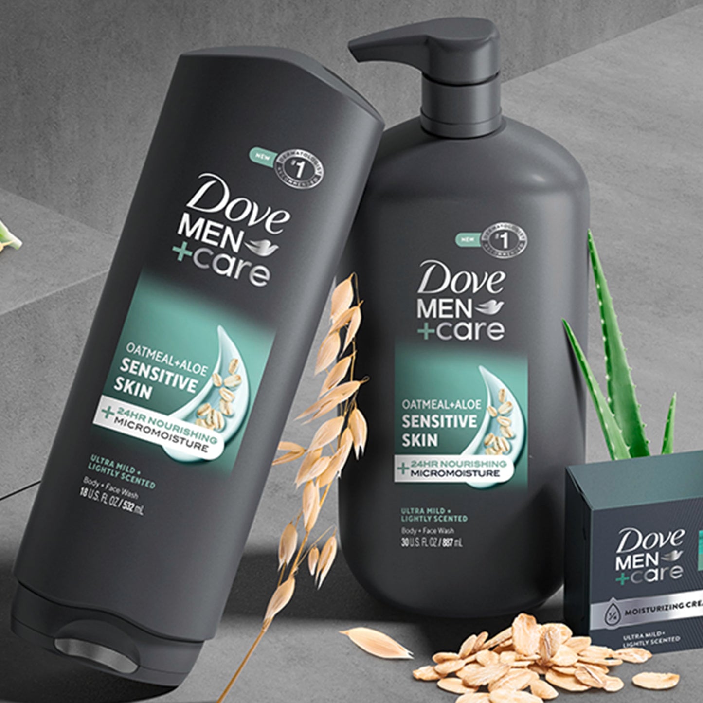 DOVE MEN + CARE Body & Face Wash Sensitive Skin For Hydrated, Smooth Skin - 30 oz