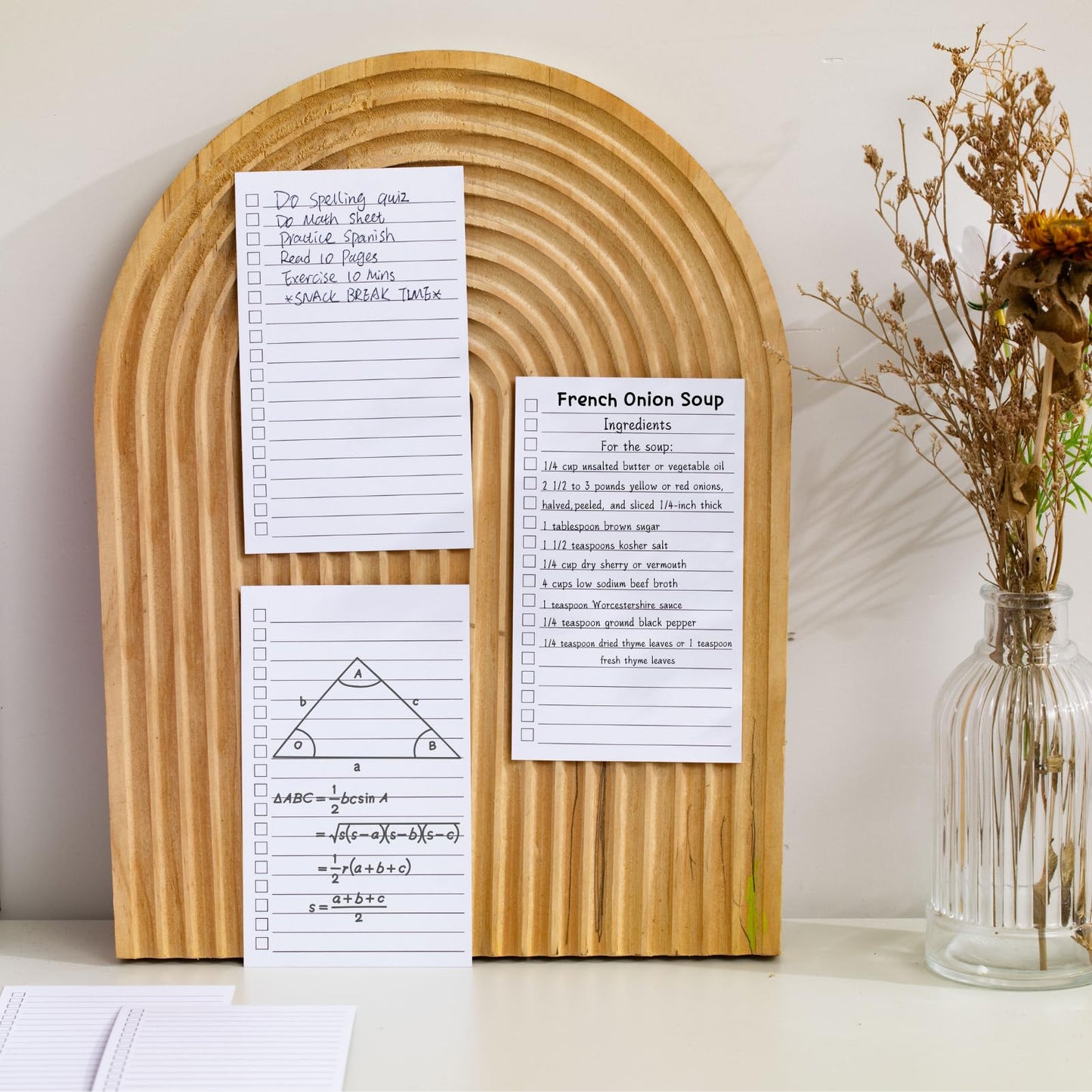 Vertical Ruled Index Cards 3x5 with Check Boxes,Double Sided Ruled Note Card for To Do Checklists, Heavy Weight Flash Cards for Studying,School, Home and Office - White,100 Pack