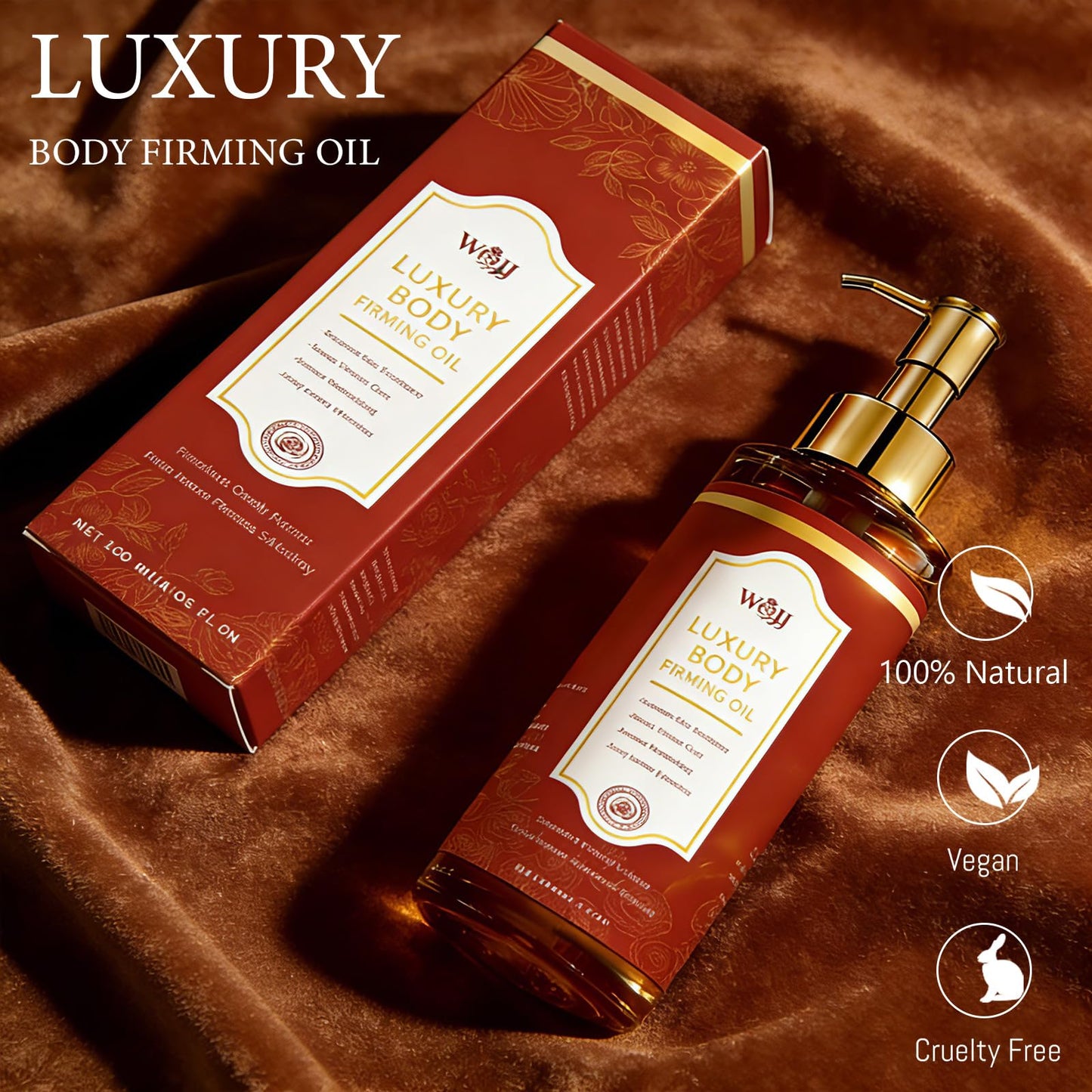 WOJJ Body Firming Oil - Hydrating Body Oil for Skin Texture & Feel - 120ml / 4 Fl Oz (1)