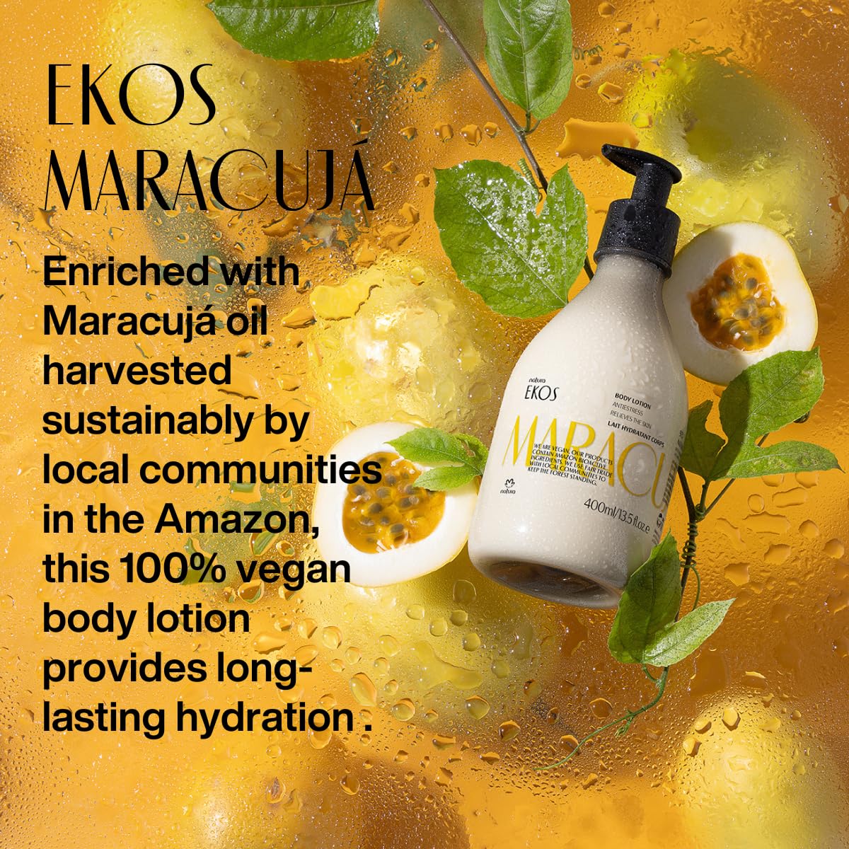 natura - Ekos Castanha (Brazil Nut) Renourishing Body Lotion - Anti-Dryness - Deep Skin Hydration Moisturizer - Vegan Skin Care - Brazilian Beauty Secrets - Self Care & Body Care - 13.5 fl oz (400ml)