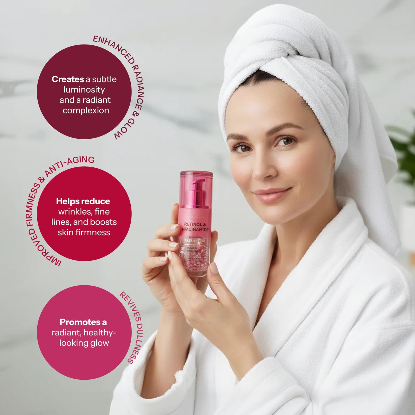 Skin Synergy Retinol & Niacinamide Serum For Face – Softens Fine Lines, Refines Pores & Evens Tone For a Smoother Look – Dermatologist Tested, Korean Skin Care, Vegan, Clean Beauty – 1.69 Fl Oz