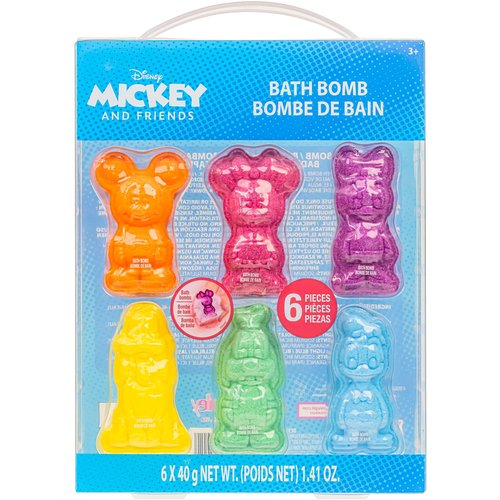 Mickey Minnie and Friends Bubblegum Scented Bath Bombs - Ages 3+ Character Molded Bath Bombs – Fun & Bright Colors by Townley Girl