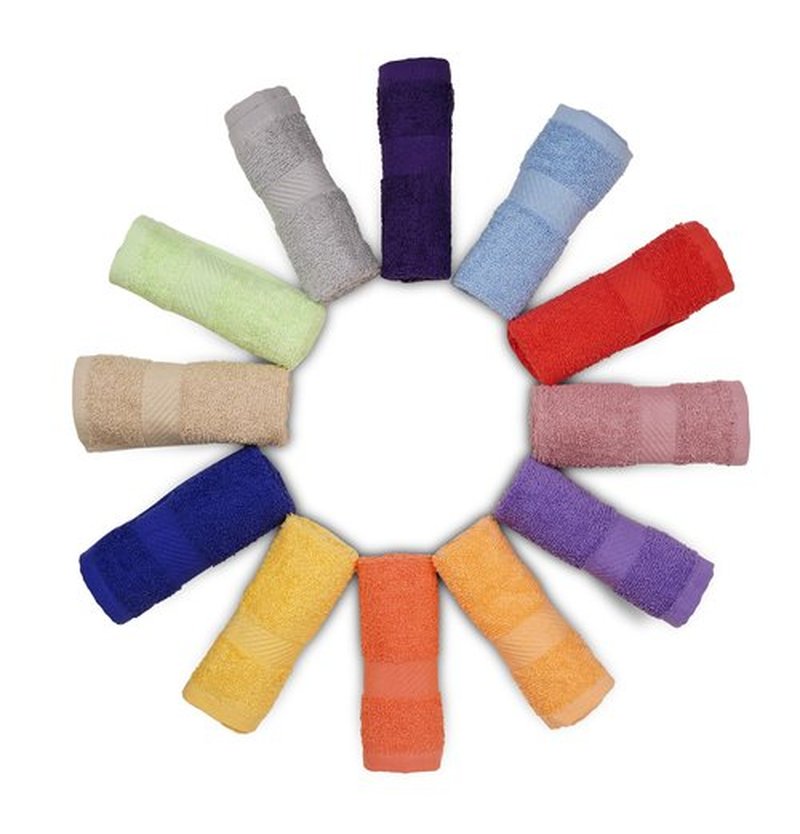 CH 100% Cotton Washcloths Pack of 12 - (12 x 12) - Ultra Soft Towels for Bathroom and Home, High Durability and Absorbency, Convenient and Stylish Wash Cloths - Dark Multicolors